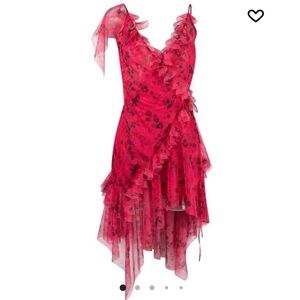 Philosophy di Lorenzo Serafini Pink Floral Ruffle Mini Dress - Unworn
